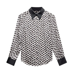 Mint Velvet Black Lip Print Shirt